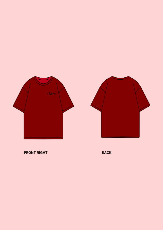 Maroon Tshirt (Oversized Plain)