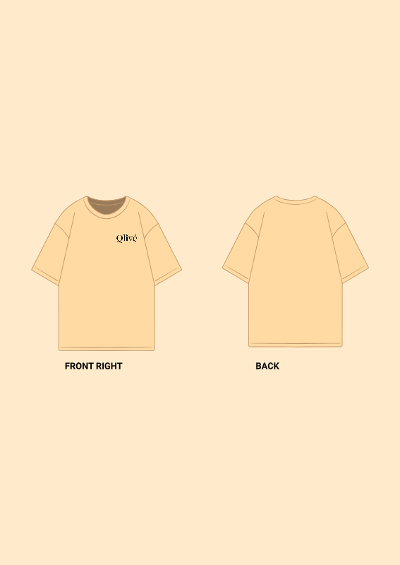 Beige Tshirt (Oversized Plain)