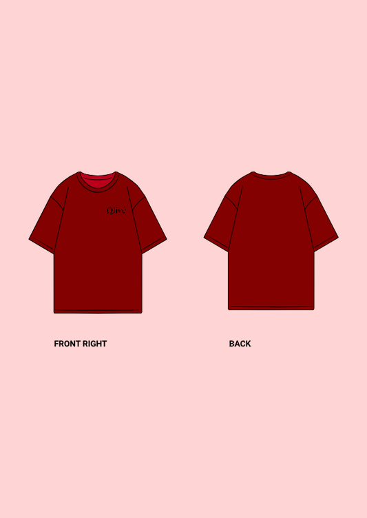 Maroon Tshirt (Oversized Plain)